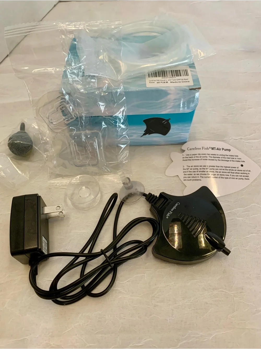 New! “Carefree”Manta Ray Mini Air Pump - Black